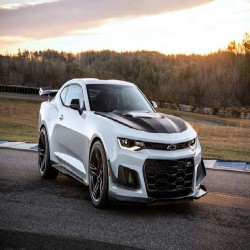 White Chevrolet Camaro ZL1 Sports Car